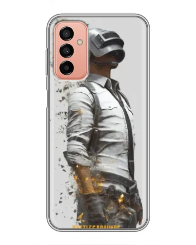 Чехол для Samsung Galaxy M13 с картинкой «PUBG — боец в пыли» Чехол для Samsung Galaxy M13 с картинкой «PUBG — боец в пыли»