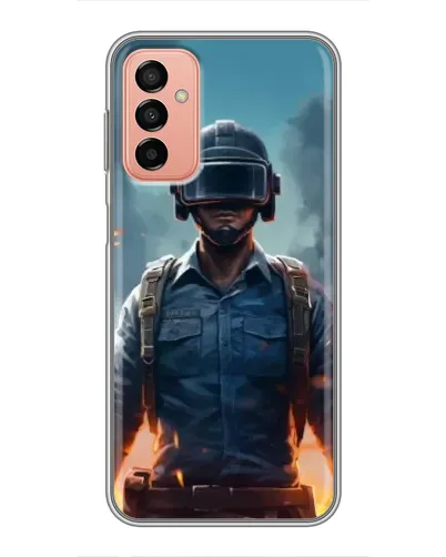 Чехол для Samsung Galaxy M13 с картинкой «PUBG — реалистичный герой» Чехол для Samsung Galaxy M13 с картинкой «PUBG — реалистичный герой»