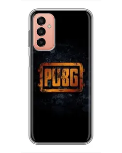 Чехол для Samsung Galaxy M13 с картинкой «PUBG — золотой логотип»