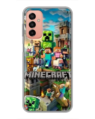 Чехол для Samsung Galaxy M13 с картинкой «Замок Minecraft»