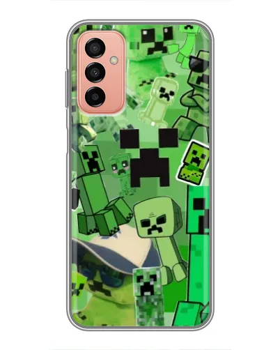 Чехол для Samsung Galaxy M13 с картинкой «Криперы Minecraft»