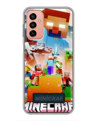 Чехол для Samsung Galaxy M13 с картинкой «Minecraft герои игры»