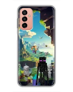 Чехол для Samsung Galaxy M13 с картинкой «Эндермен в лесу»