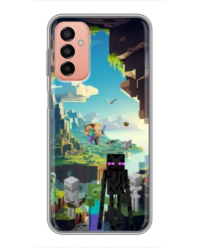 Чехол для Samsung Galaxy M13 с картинкой «Эндермен в лесу»