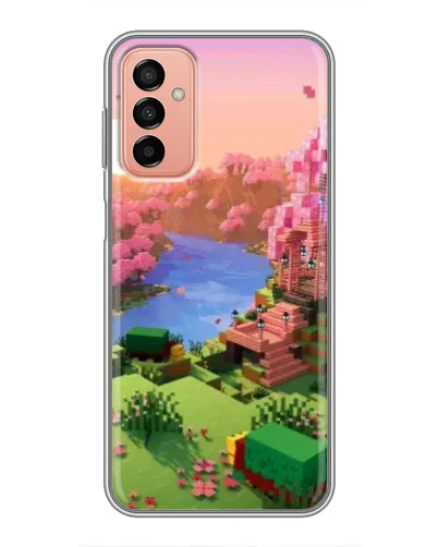Чехол для Samsung Galaxy M13 с картинкой «Розовое дерево Minecraft»