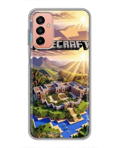 Чехол для Samsung Galaxy M13 с картинкой «Minecraft панорама»