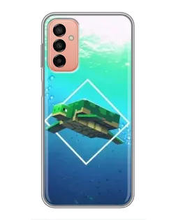 Чехол для Samsung Galaxy M13 с картинкой «Черепаха Minecraft»