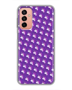 Чохол для Samsung Galaxy M13 з картинкою «Єдинороги на фіолетовому»