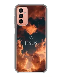 Чехол для Samsung Galaxy M13 с картинкой «Сияние Имени Jesus»