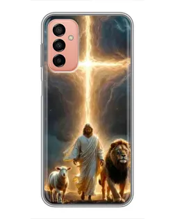 Чехол для Samsung Galaxy M13 с картинкой «Лев Иуды и Свет»