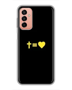 Чехол для Samsung Galaxy M13 с картинкой «Сердце и Крест»