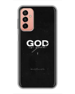 Чехол для Samsung Galaxy M13 с картинкой «GOD — Бог над всем»