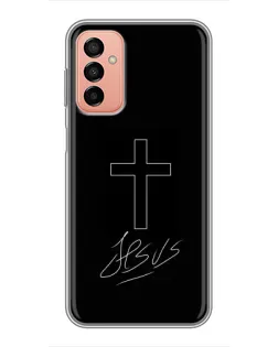 Чехол для Samsung Galaxy M13 с картинкой «Графический крест Jesus»