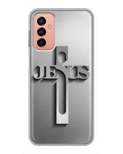 Чехол для Samsung Galaxy M13 с картинкой «Металлический крест Jesus»