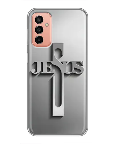 Чехол для Samsung Galaxy M13 с картинкой «Металлический крест Jesus» Чехол для Samsung Galaxy M13 с картинкой «Металлический крест Jesus»