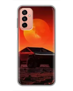 Чехол для Samsung Galaxy M13 с картинкой «Cybertruck на Марсе»