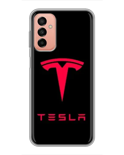 Чехол для Samsung Galaxy M13 с картинкой «Tesla Red Logo»