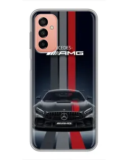 Чехол для Samsung Galaxy M13 с картинкой «Mercedes — белый карбон»