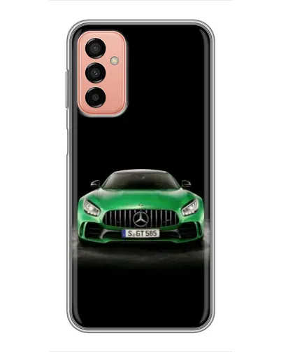 Чехол для Samsung Galaxy M13 с картинкой «Mercedes — неоновый лого»