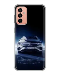 Чехол для Samsung Galaxy M13 с картинкой «Ночной Mercedes EQ»
