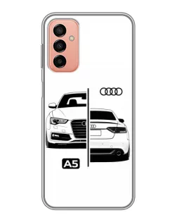 Чехол для Samsung Galaxy M13 с картинкой «Audi — контрастный дизайн»