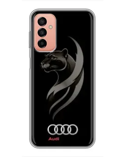 Чехол для Samsung Galaxy M13 с картинкой «Графика — пантера и Audi»