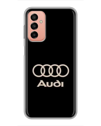 Чехол для Samsung Galaxy M13 с картинкой «Audi — золотой логотип»