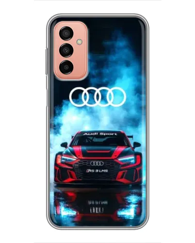 Чехол для Samsung Galaxy M13 с картинкой «Audi Sport — неон»