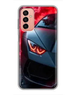 Чехол для Samsung Galaxy M13 с картинкой «Lamborghini красное сияние»