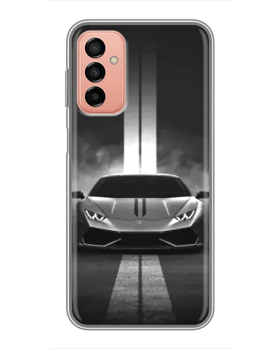 Чехол для Samsung Galaxy M13 с картинкой «Lamborghini симметрия дорог»