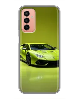 Чехол для Samsung Galaxy M13 с картинкой «Салатовый Lamborghini Huracan»