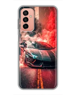 Чехол для Samsung Galaxy M13 с картинкой «Lamborghini красный дым»