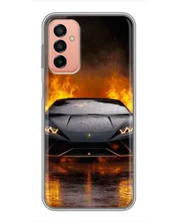 Чехол для Samsung Galaxy M13 с картинкой «Lamborghini в огне»