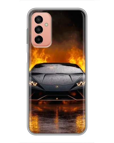 Чехол для Samsung Galaxy M13 с картинкой «Lamborghini в огне»