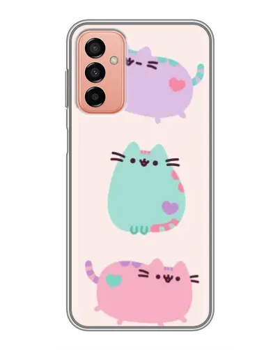 Чехол для Samsung Galaxy M13 с картинкой «Pusheen трио»