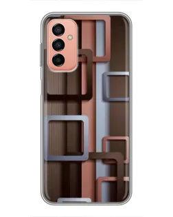 Чехол для Samsung Galaxy M13 с картинкой «Коричневые объемные квадраты» Чехол для Samsung Galaxy M13 с картинкой «Коричневые объемные квадраты»