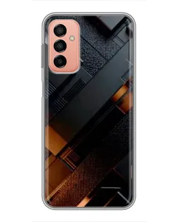Чехол для Samsung Galaxy M13 с картинкой «Черные геометрические блоки»