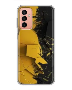Чехол для Samsung Galaxy M13 с картинкой «Золотые осколки геометрии»