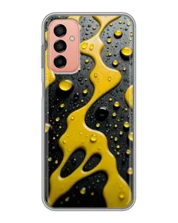 Чехол для Samsung Galaxy M13 с картинкой «Жидкое желтое золото»