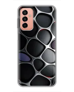 Чехол для Samsung Galaxy M13 с картинкой «Объемная темная решетка»