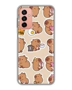 Чохол для Samsung Galaxy M13 з картинкою «Капібари паттерн» Чохол для Samsung Galaxy M13 з картинкою «Капібари паттерн»