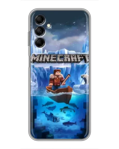 Чехол для Samsung Galaxy M14 5g (M146) с картинкой «Minecraft ледяной мир»