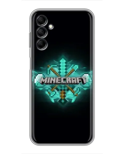 Чехол для Samsung Galaxy M14 5g (M146) с картинкой «Minecraft Diamond лого»