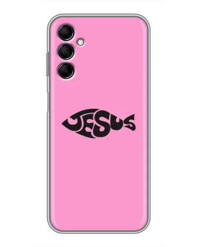 Чехол для Samsung Galaxy M14 5g (M146) с картинкой «Розовый символ  Jesus»