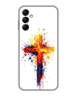 Чехол для Samsung Galaxy M14 5g (M146) с картинкой «Акварельный крест»