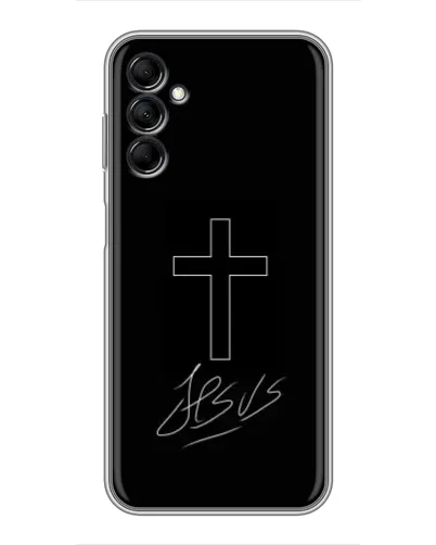 Чохол для Samsung Galaxy M14 5g (M146) з картинкою «Графічний хрест Jesus» Чохол для Samsung Galaxy M14 5g (M146) з картинкою «Графічний хрест Jesus»