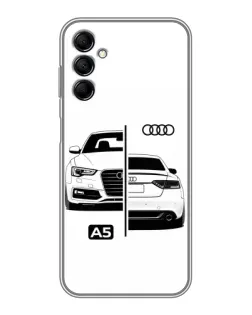 Чехол для Samsung Galaxy M14 5g (M146) с картинкой «Audi — контрастный дизайн» Чехол для Samsung Galaxy M14 5g (M146) с картинкой «Audi — контрастный дизайн»