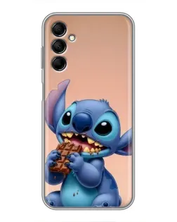Чехол для Samsung Galaxy M14 5g (M146) с картинкой «Стич ест шоколад»
