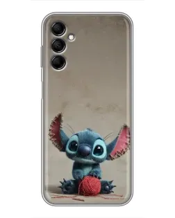 Чехол для Samsung Galaxy M14 5g (M146) с картинкой «Стич на коричневом фоне»