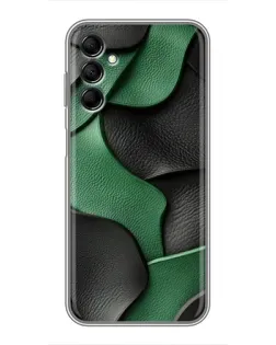 Чехол для Samsung Galaxy M14 5g (M146) с картинкой «Зеленые кожаные волны»